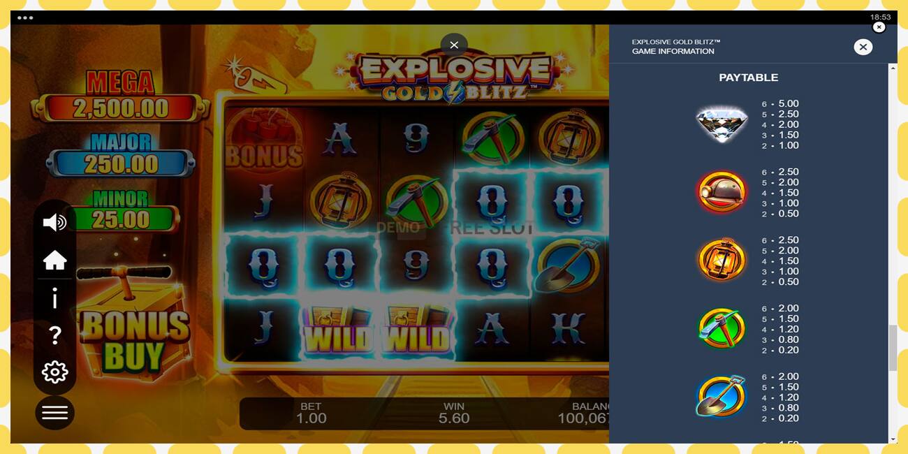 Demo slot Explosive Gold Blitz free and without registration, picture - 1