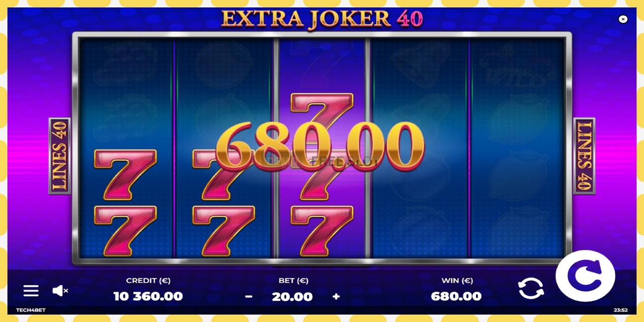 Slot demo Extra Joker 40 gratuit și fără înregistrare, imagine - 1