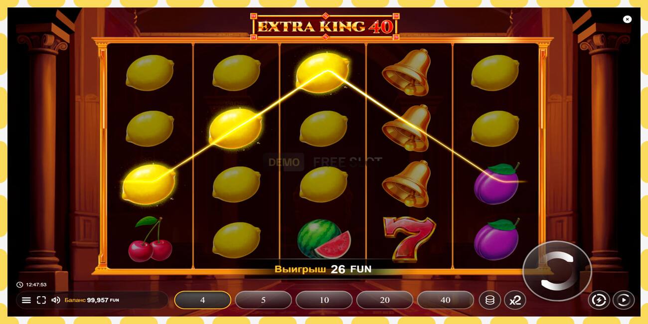 演示老虎机 Extra King 40 免费且无需注册, 图片 - 1