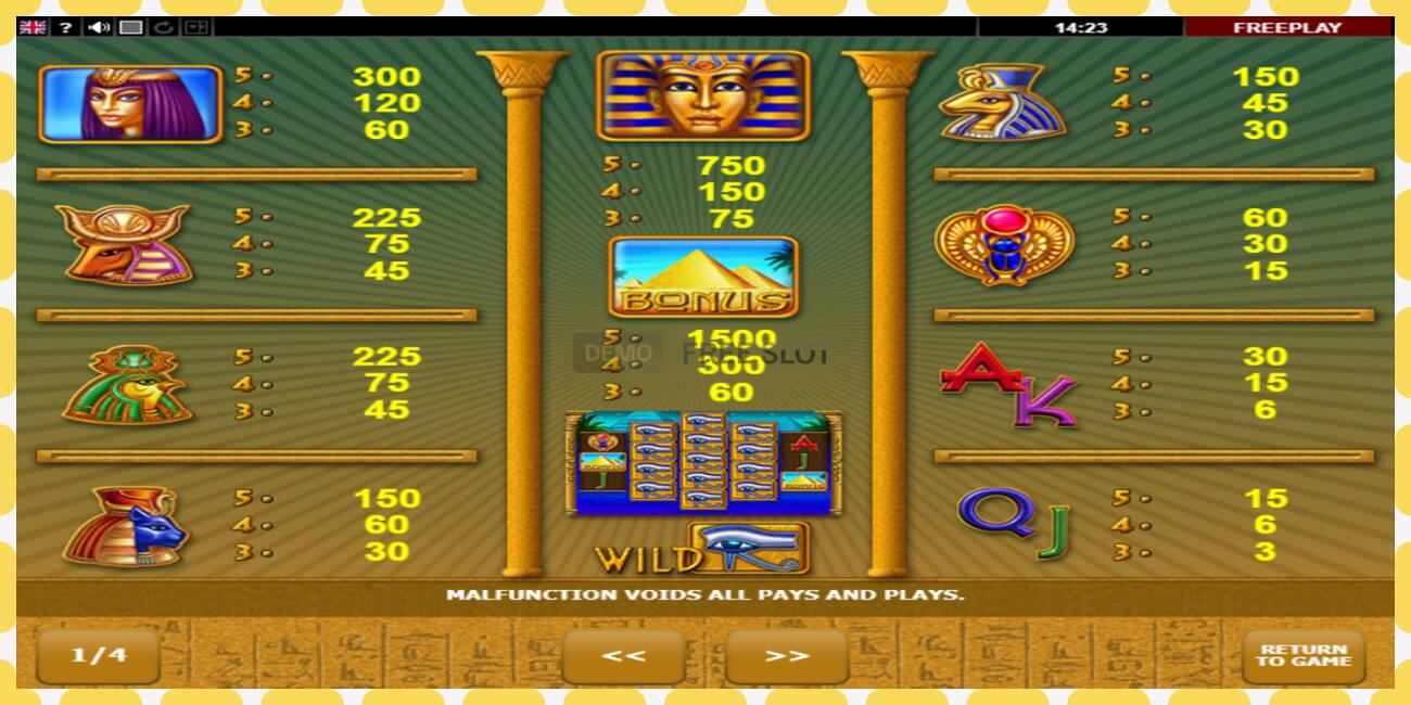 Demo slot Eye of Ra gratis og uden registrering, billede - 1