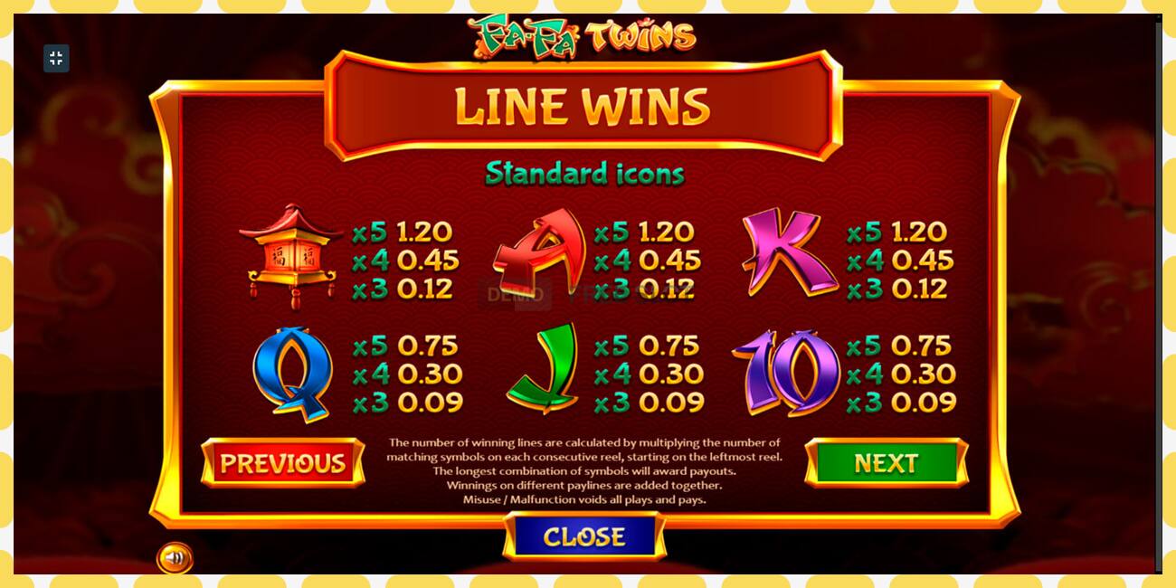 Demo slot Fa Fa Twins free and without registration, picture - 1