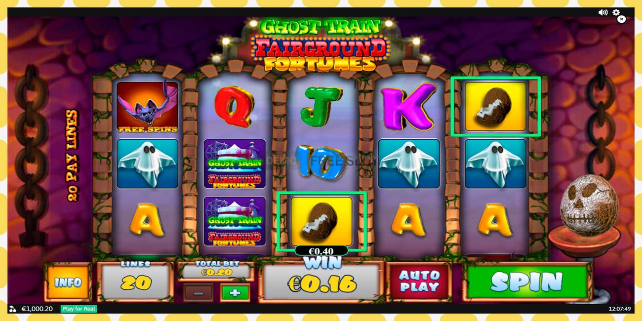 Demo slot Fairground Fortunes Ghost Train free and without registration, picture - 1