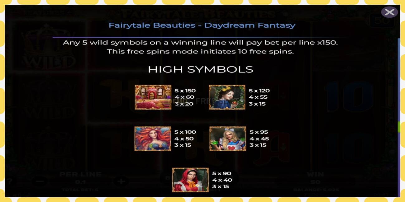 Demo slot Fairytale Beauties - Daydream Fantasy zadarmo a bez registrácie, obrázok - 1