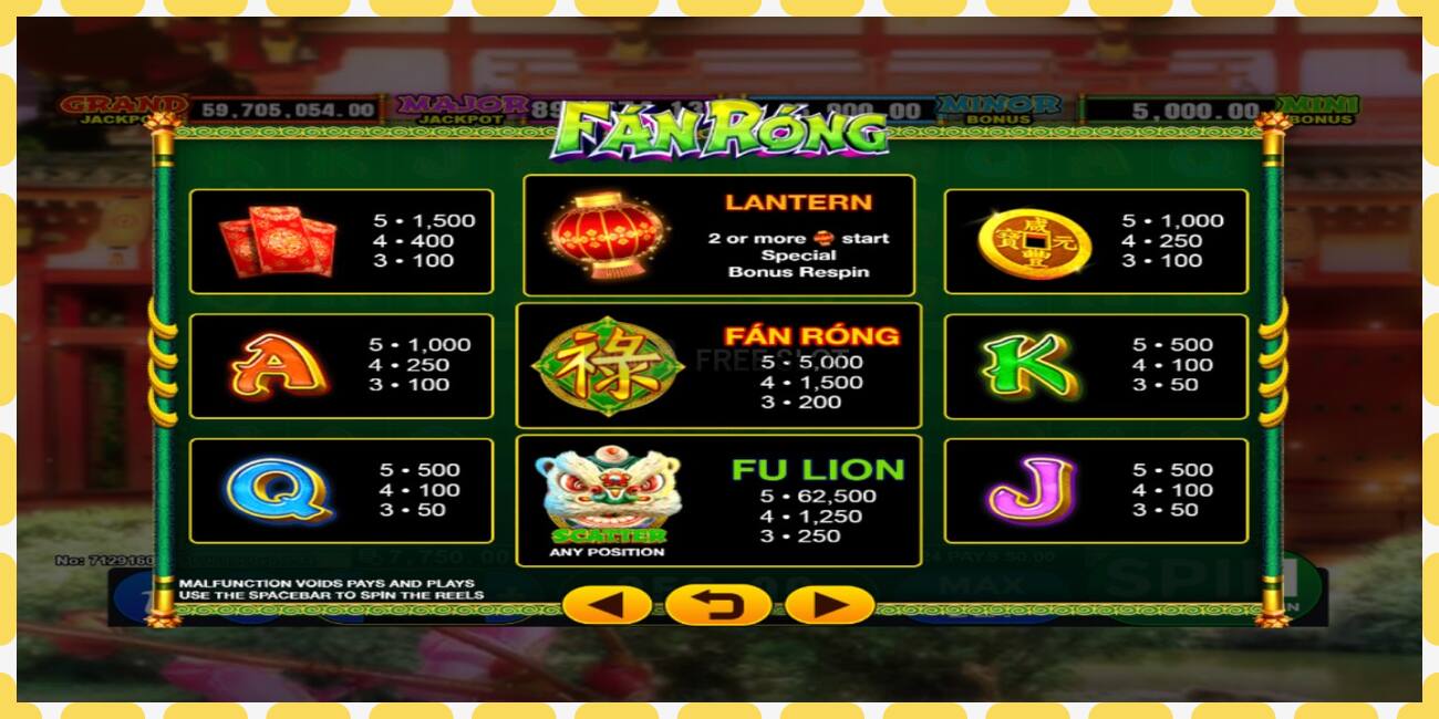 Demo slot Fan Rong free and without registration, picture - 1