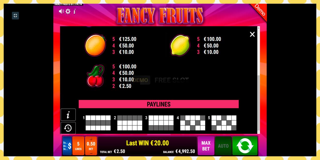 Demo slot Fancy Fruits free and without registration, picture - 1