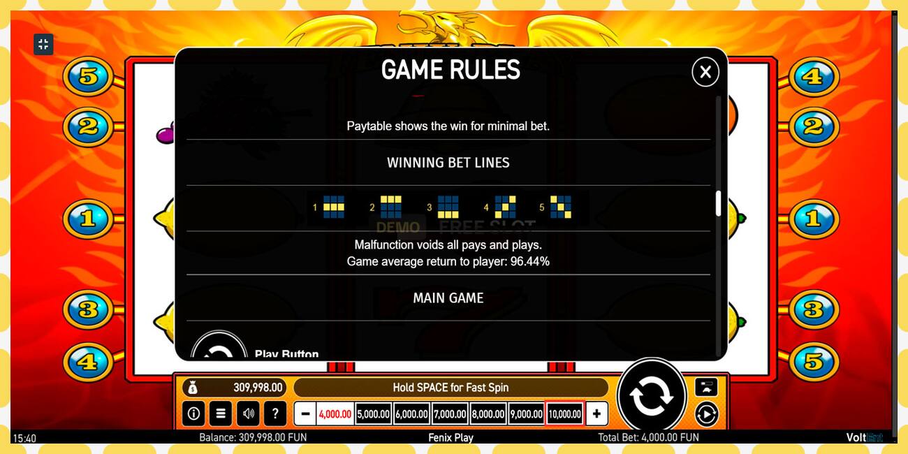 Demo slot Fenix Play free and without registration, picture - 1