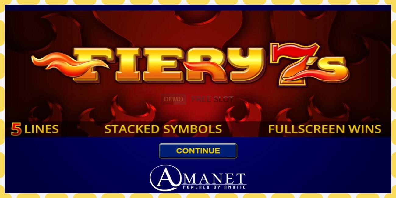 Demo slot Fiery 7s free and without registration, picture - 1