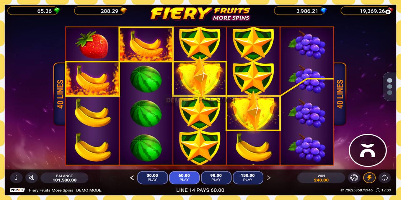 Demo slot Fiery Fruits More Spins free and without registration, picture - 1