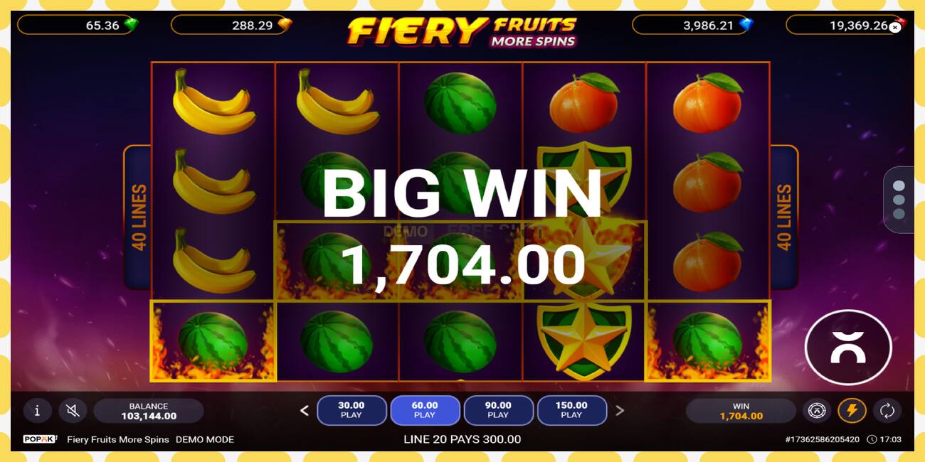 Demo slot Fiery Fruits More Spins free and without registration, picture - 1