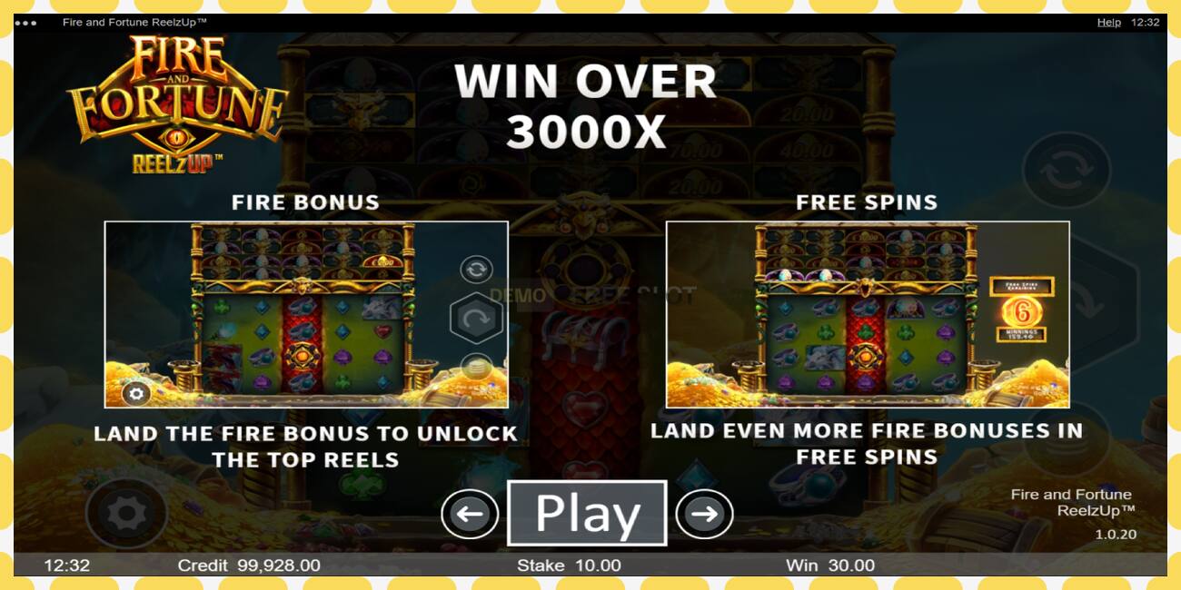 Demo slot Fire and Fortune ReelzUp free and without registration, picture - 1