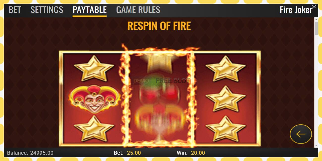 Demo slot Fire Joker free and without registration, picture - 1