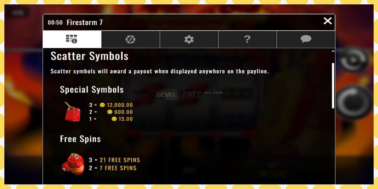 Demo slot Firestorm 7 free and without registration, picture - 1