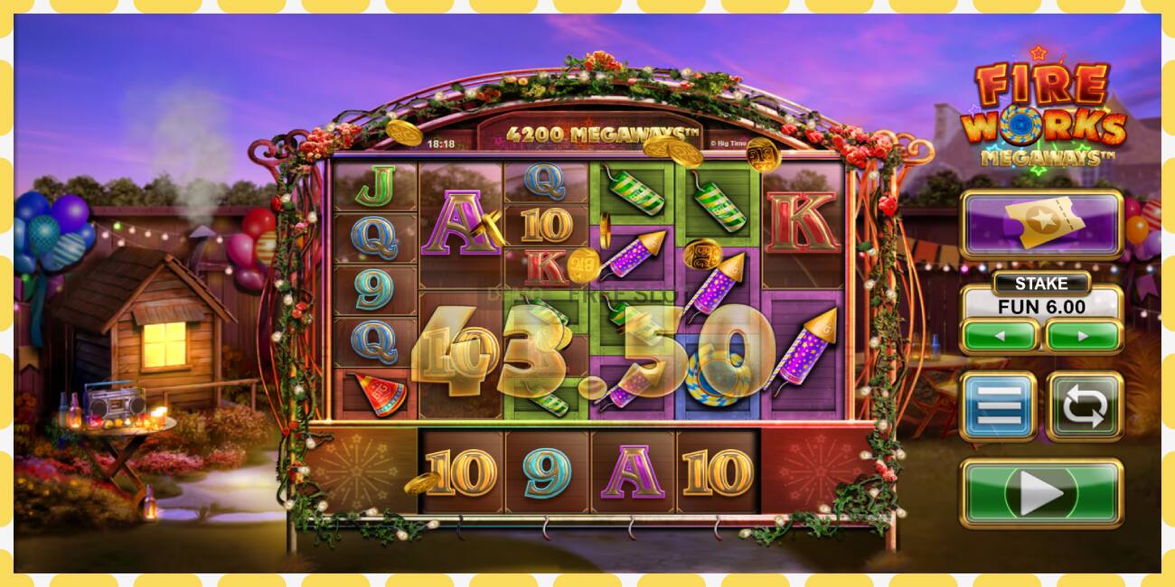 Slot demo Fireworks Megaways gratis dan tanpa registrasi, gambar - 1