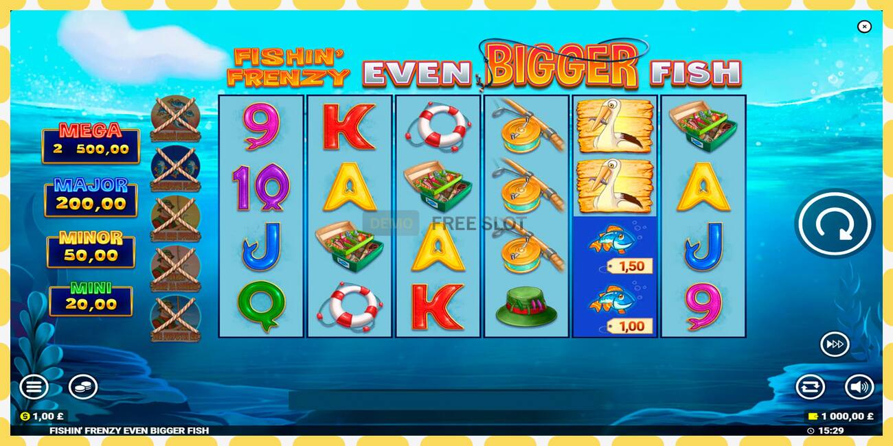 Demo slots Fishin Frenzy Even Bigger Fish bezmaksas un bez reģistrācijas, attēlu - 1