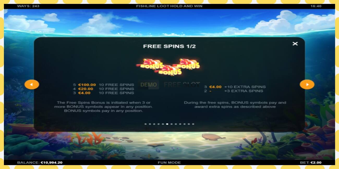 Demo slot Fishline Loot Hold and Win free and without registration, picture - 1