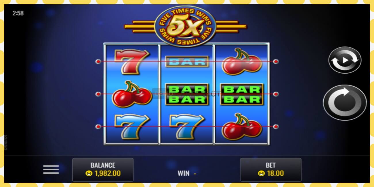 Demo slot Five Times Wins free and without registration, picture - 1