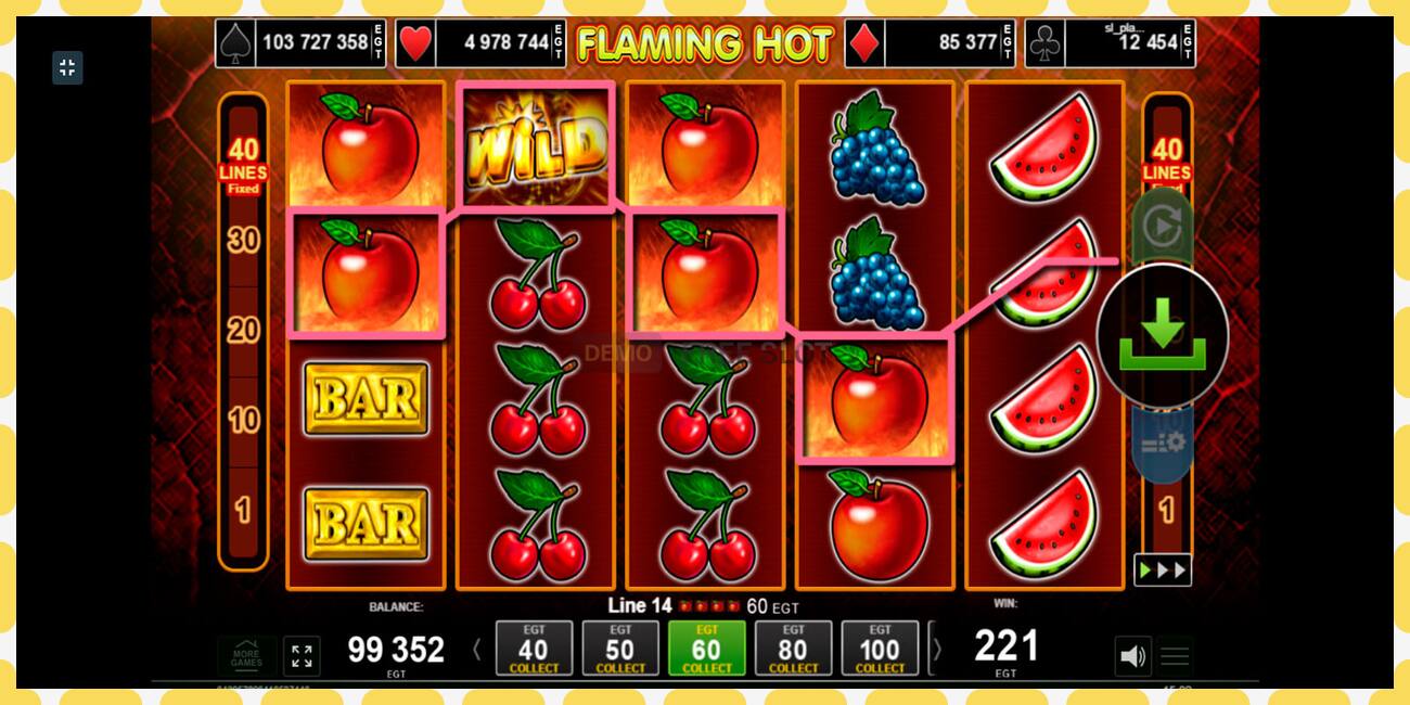 Demo slot Flaming Hot free and without registration, picture - 1