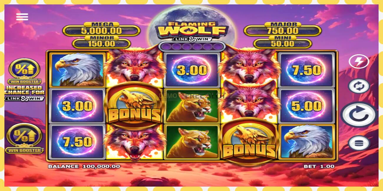 Slot de demonstração Flaming Wolf Link & Win grátis e sem registro, foto - 1