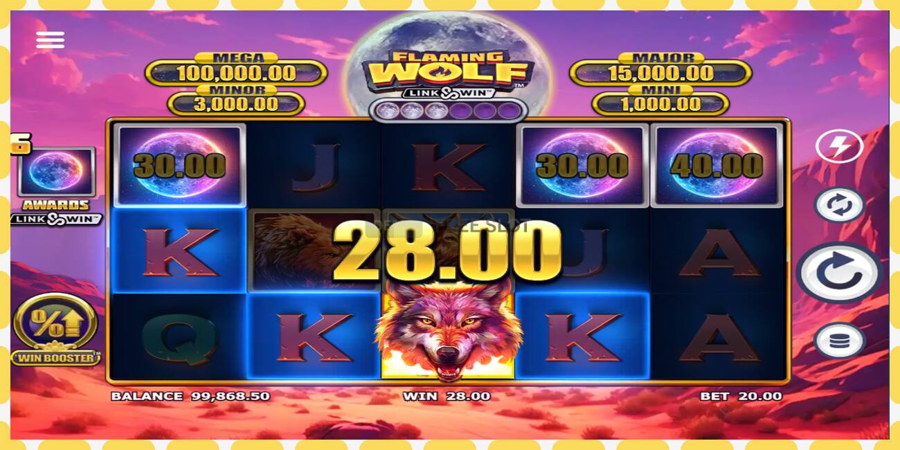 Slot de demonstração Flaming Wolf Link & Win grátis e sem registro, foto - 1