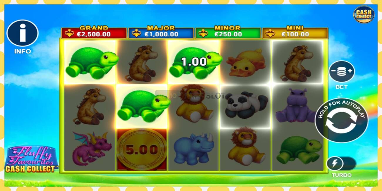 Demo slot Fluffy Favourites Cash Collect free and without registration, picture - 1