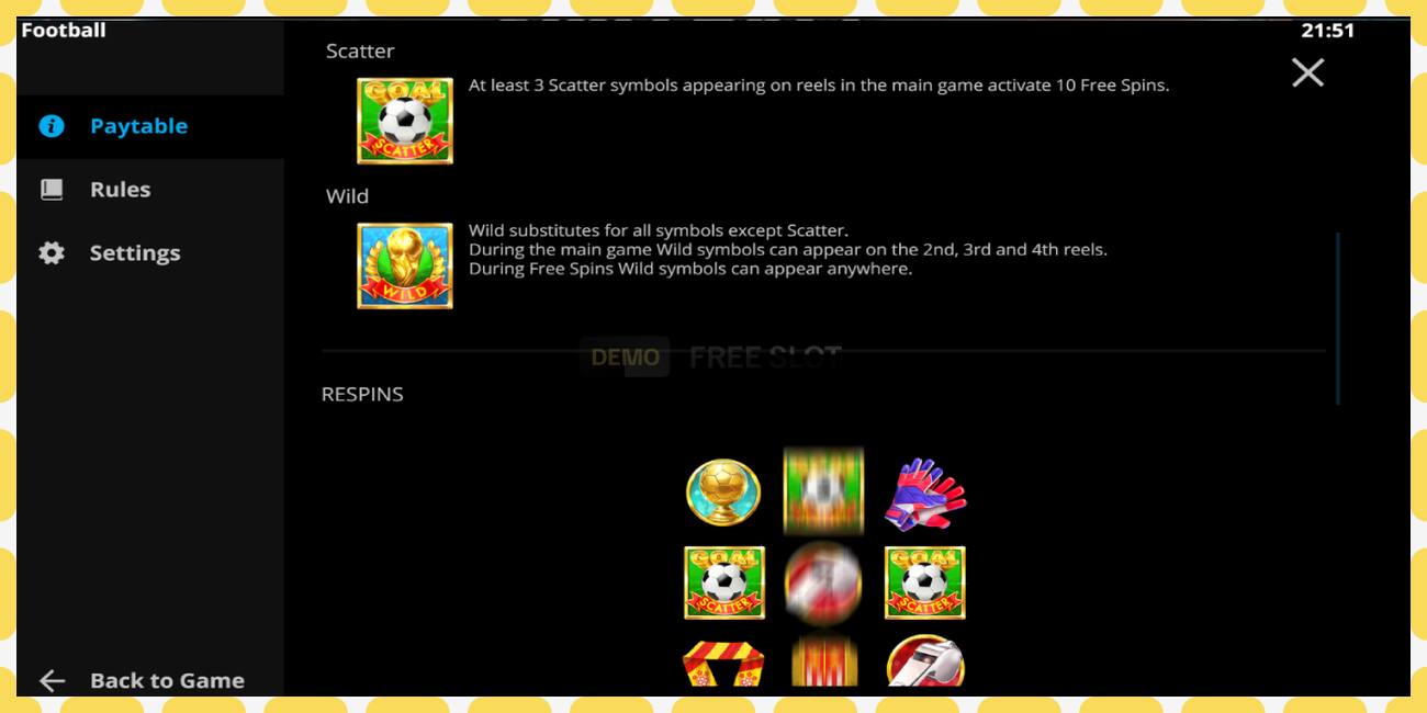 Demo slot Football free and without registration, picture - 1