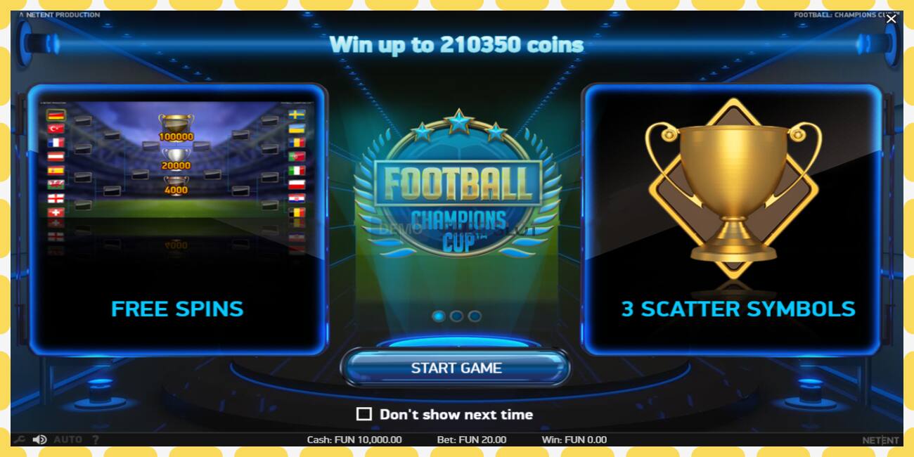 Demo slot Football Champions Cup free and without registration, picture - 1