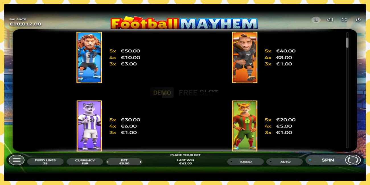 Demo slot Football Mayhem free and without registration, picture - 1