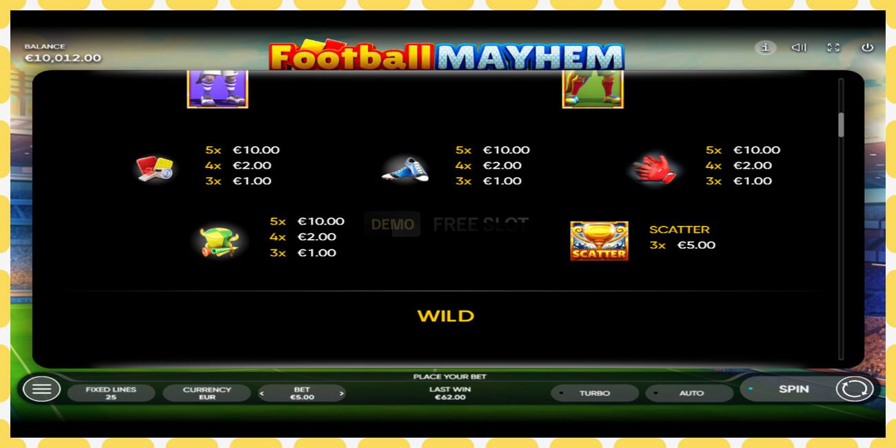 Demo slot Football Mayhem free and without registration, picture - 1