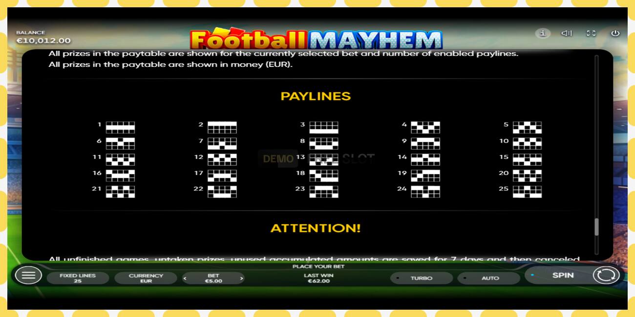 Demo slot Football Mayhem free and without registration, picture - 1