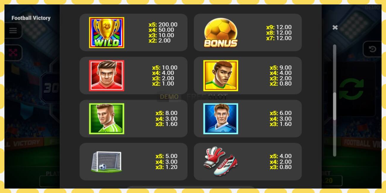 Demo slot Football Victory free and without registration, picture - 1