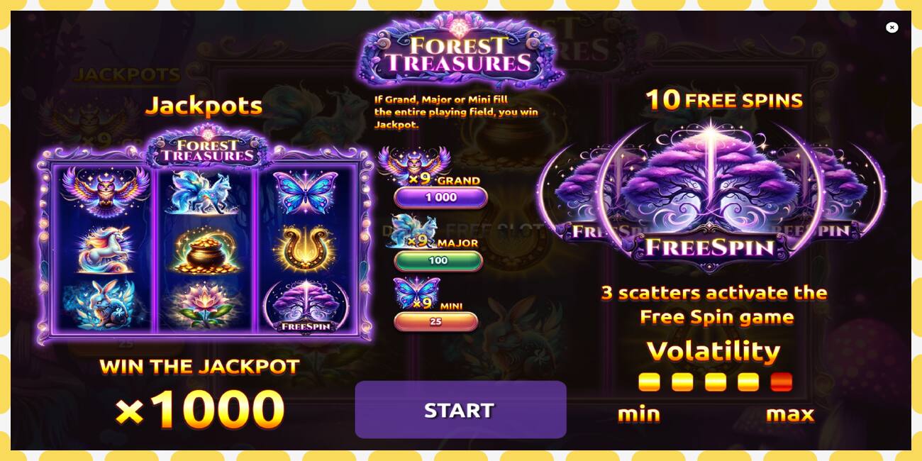 Demo slots Forest Treasures bezmaksas un bez reģistrācijas, attēlu - 1