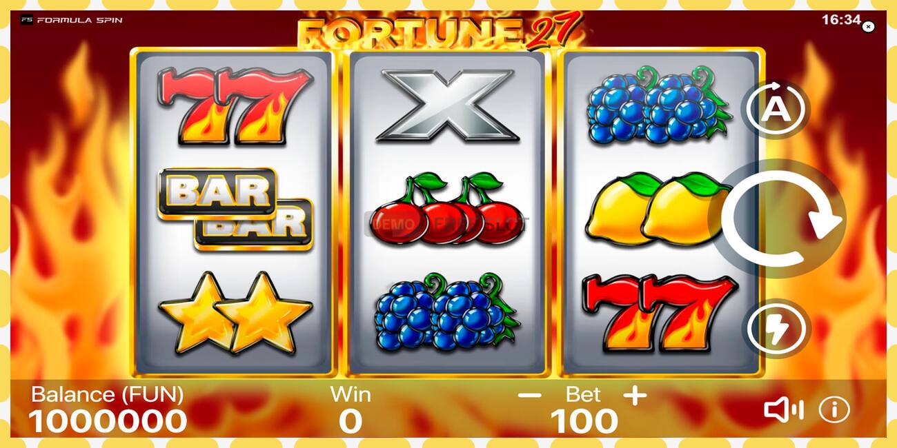 Demo slot Fortune 27 free and without registration, picture - 1