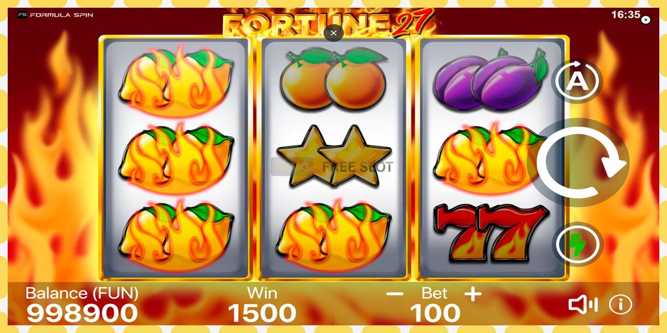 Demo slot Fortune 27 free and without registration, picture - 1