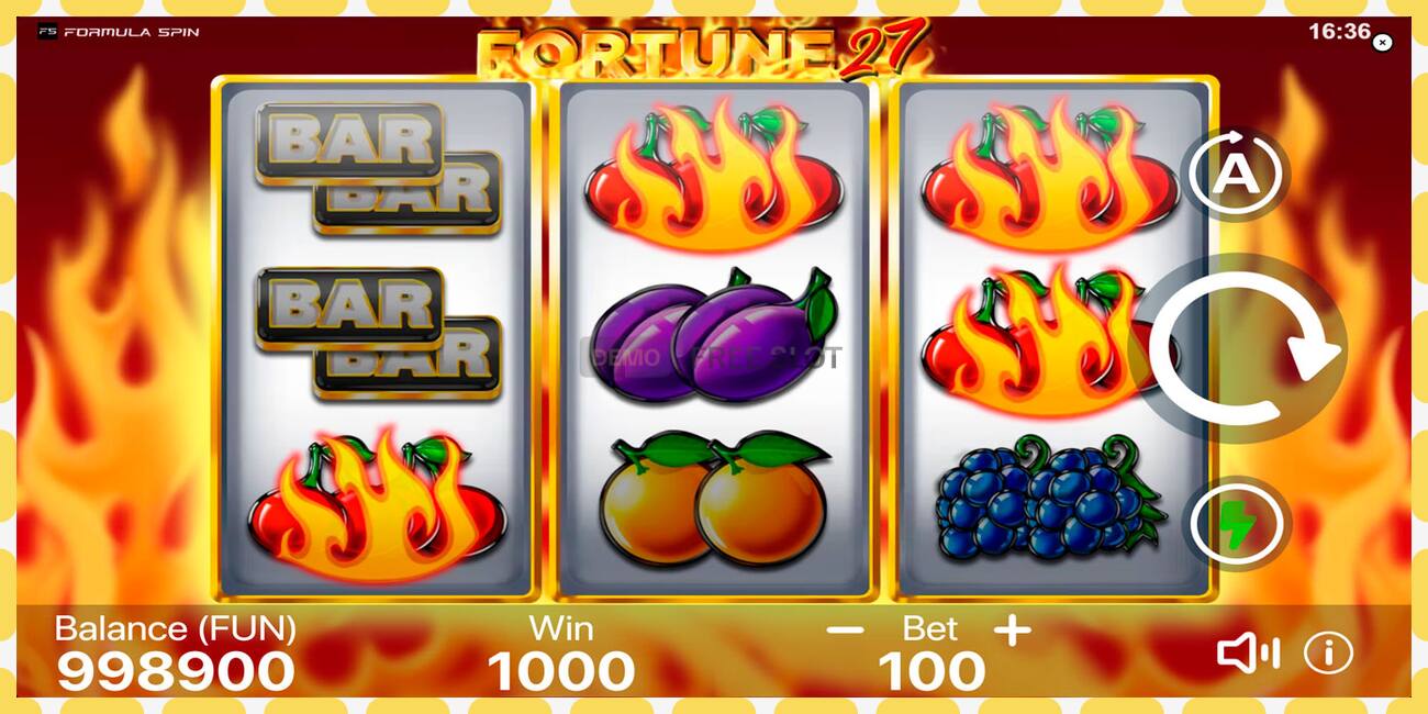 Demo slot Fortune 27 free and without registration, picture - 1