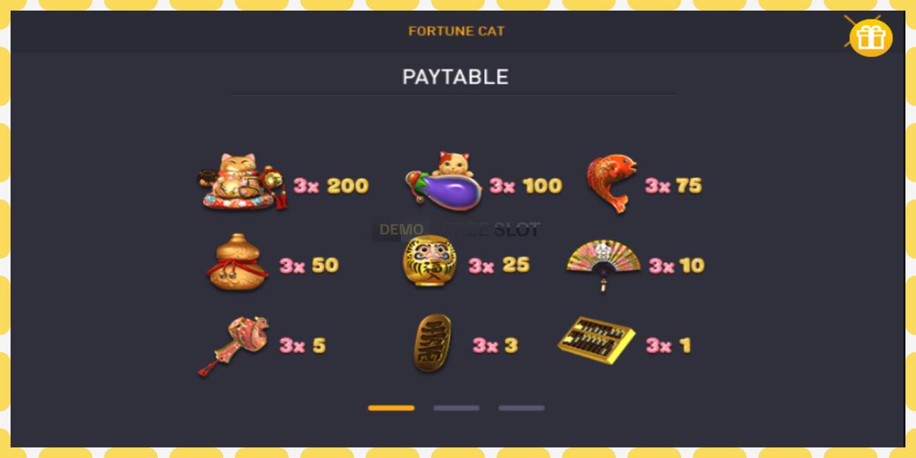 Demo slots Fortune Cat bezmaksas un bez reģistrācijas, attēlu - 1