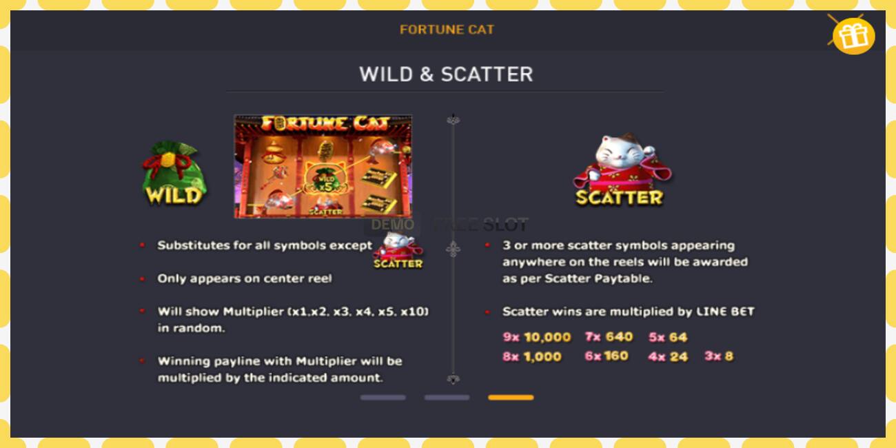 Demo slots Fortune Cat bezmaksas un bez reģistrācijas, attēlu - 1