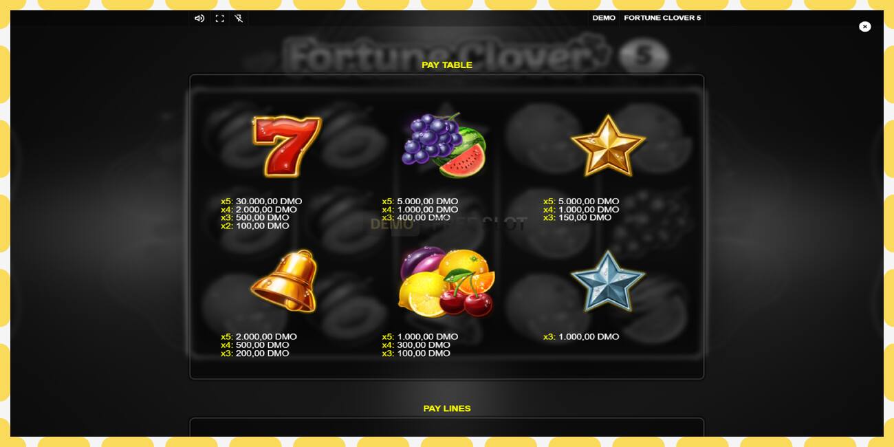 Slot demo Fortune Clover 5 gratuit și fără înregistrare, imagine - 1