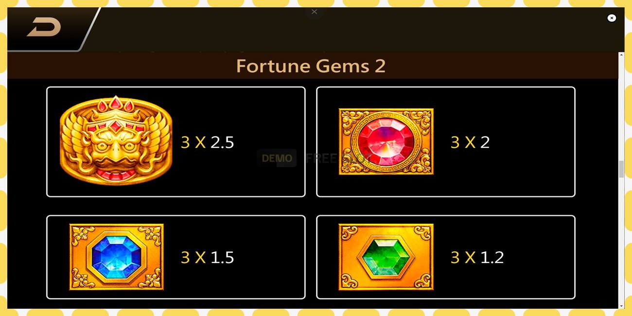 Demo slot Fortune Gems 2 free and without registration, picture - 1