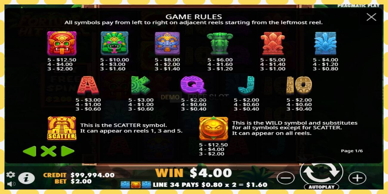 Demo slot Fortune Hitn Roll free and without registration, picture - 1