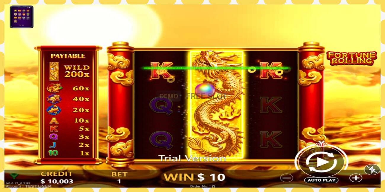 Demo slot Fortune Rolling free and without registration, picture - 1