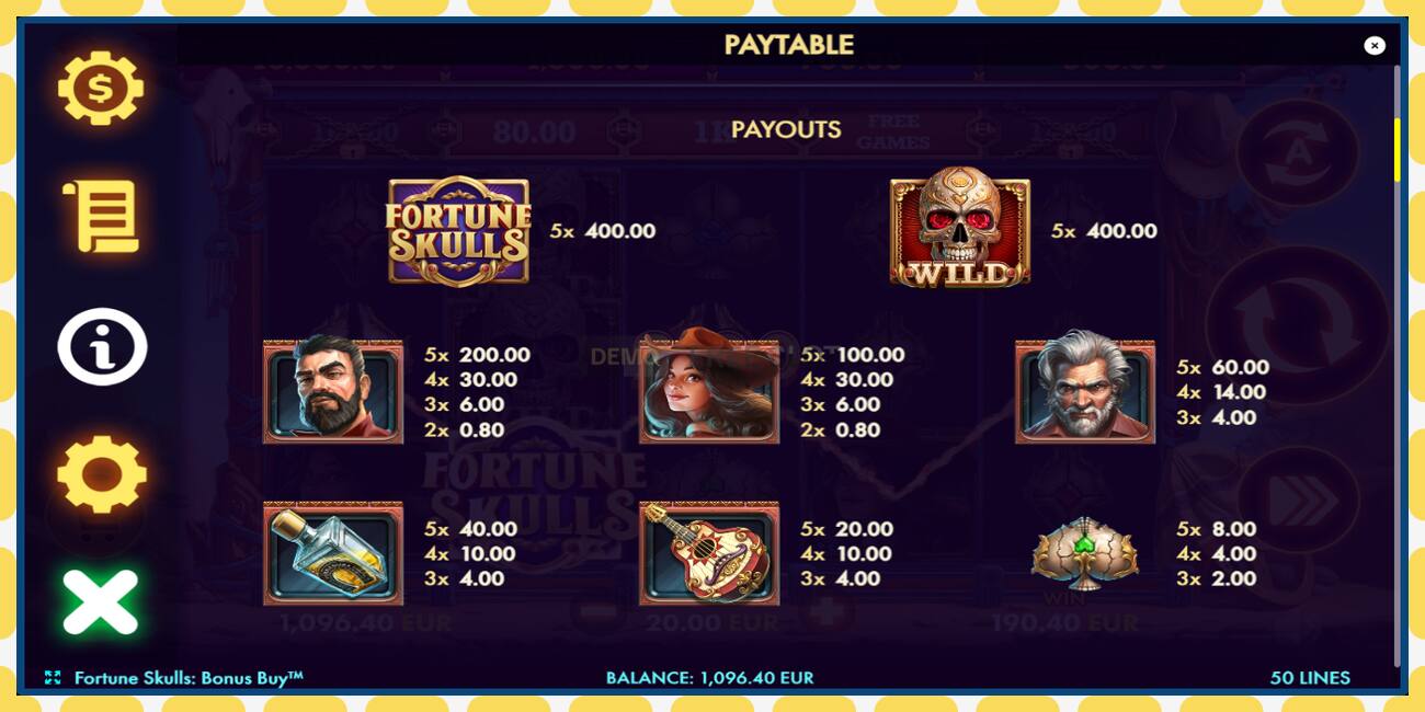 Demo slot Fortune Skulls Bonus Buy free and without registration, picture - 1