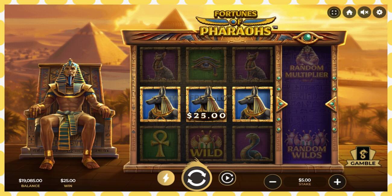 Demo slot Fortunes of Pharaohs free and without registration, picture - 1