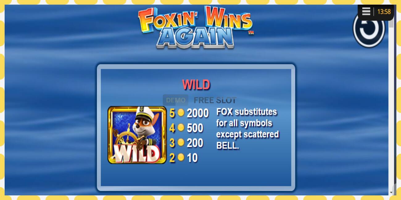 Demo slot Foxin Wins Again free and without registration, picture - 1