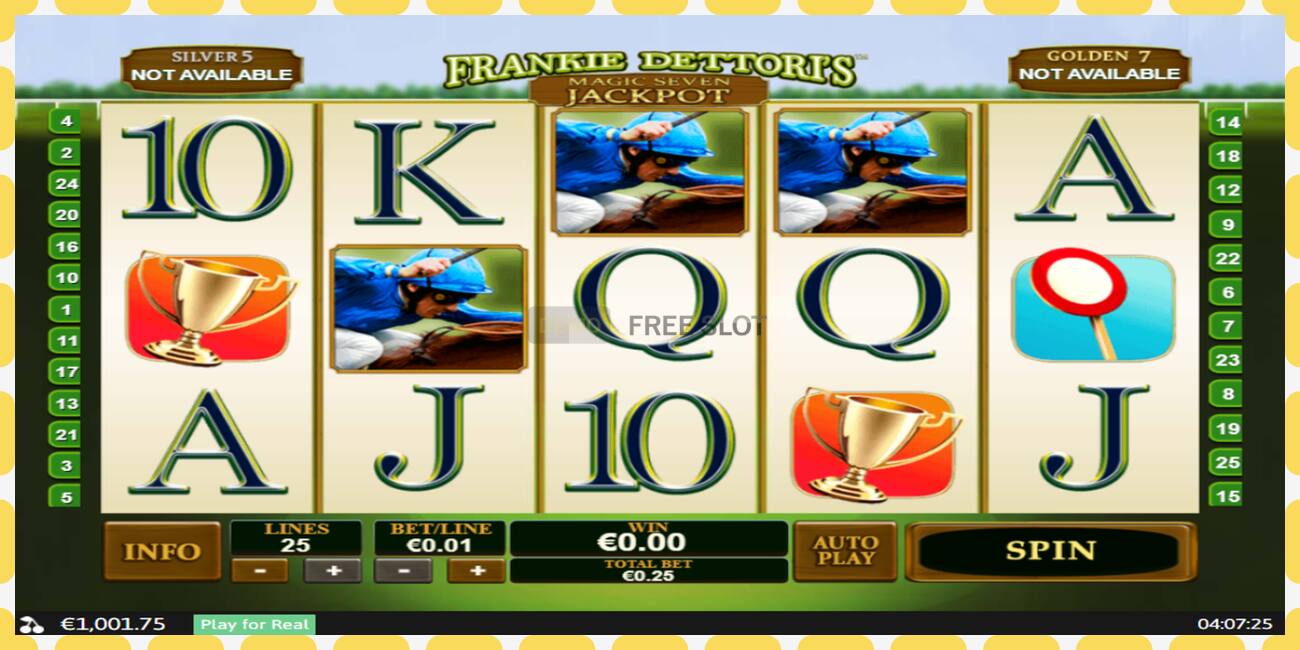 Demo slot Frankie Dettori Magic Seven Jackpot free and without registration, picture - 1