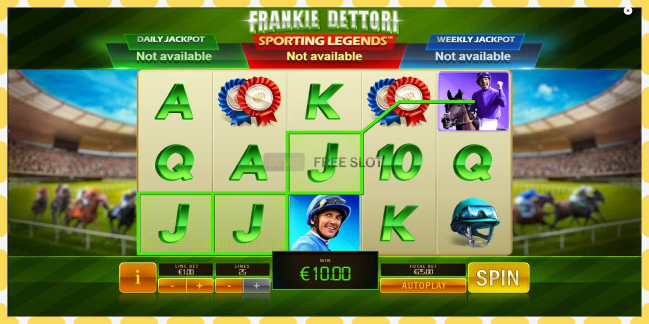 Demo slot Frankie Dettori Sporting Legends free and without registration, picture - 1