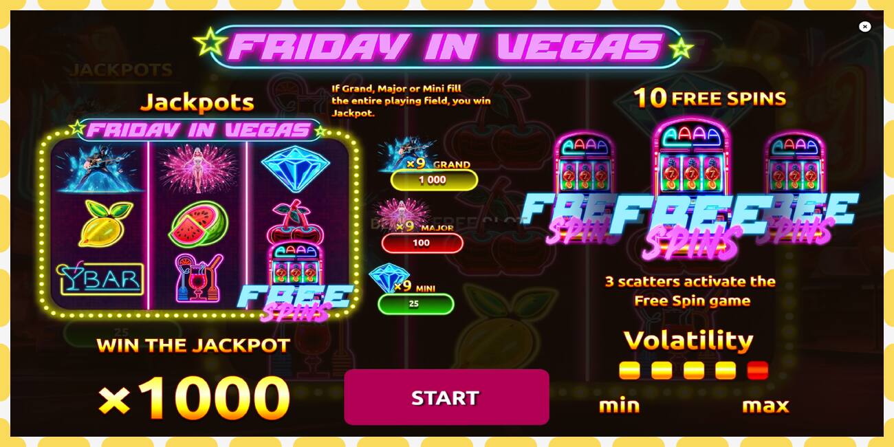 Demo slot Friday in Vegas free and without registration, picture - 1