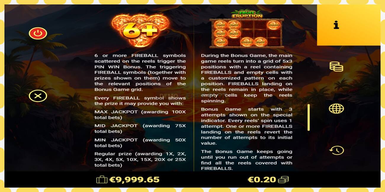 Demo slot Fruit Eruption gratis och utan registrering, bild - 1