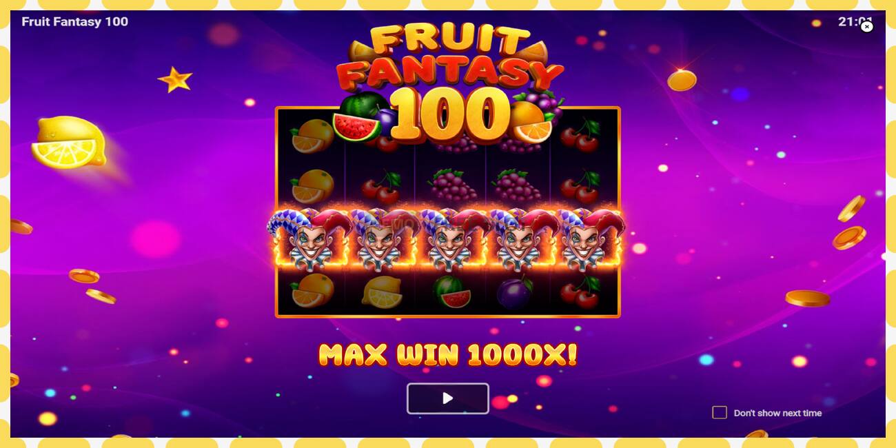 Demo igralni avtomat Fruit Fantasy 100 brezplačno in brez registracije, slika - 1