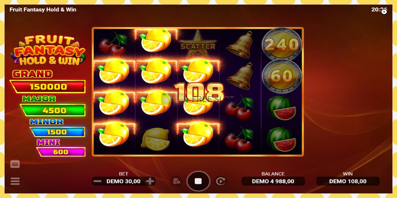 डेमो स्लॉट Fruit Fantasy Hold & Win विनामूल्य आणि नोंदणीशिवाय, चित्र - १