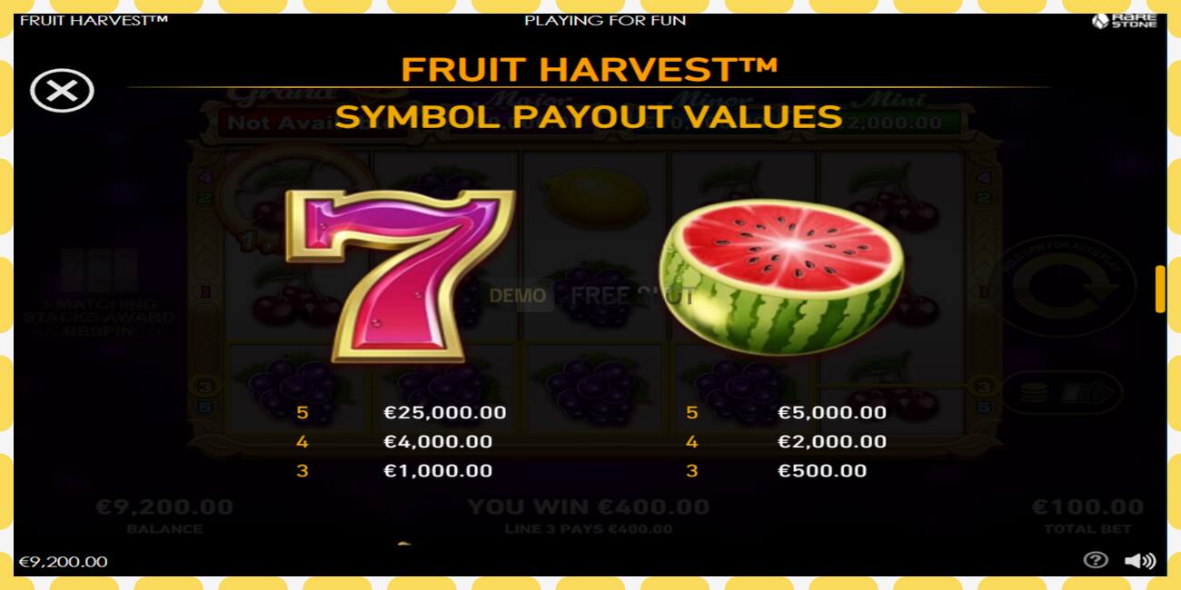 Demo slot Fruit Harvest free and without registration, picture - 1